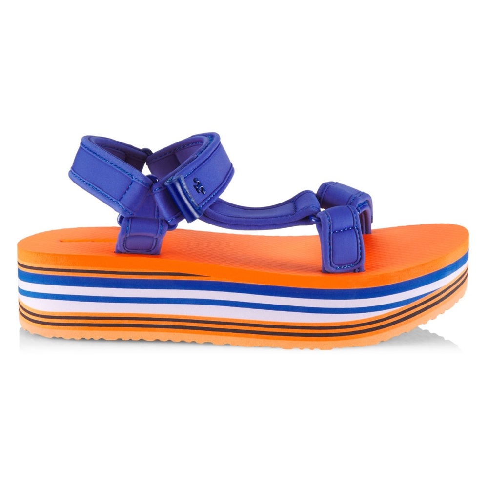 Tory Burch Eva Sport Sandal In Bermuda/ Vibrant Orange Size 11 NIB - Picture 2 of 6